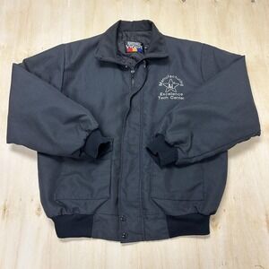 Hartwell Jacket Mens XL Gray Microfiber Bomber Full Zip Lined Workwear Pockets
